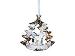 Елочная игрушка Ель, Цвет Розовый кварц