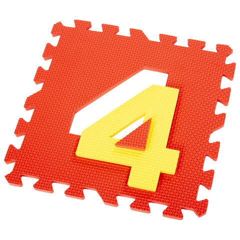 Коврик-пазл напольный 1,5х0,9 м, мягкий, "Учим цифры", 15 частей 30х30 см, толщина 1 см, ЮНЛАНДИЯ, 664659