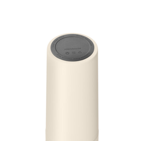 Термокружка 380 мл JOYLUX (ДЖОЙЛЮКС) CLASSIC CAT, нержавеющая сталь SUS304, бежевый с принтом, 700272