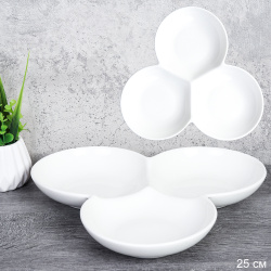 Блюдо менажница 3 секции 24 см / YG-44 /уп 25/