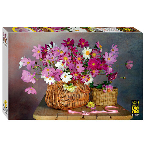 Пазл картонный, 500 элементов, АССОРТИ, поле 50х34,5 см, STEP PUZZLE