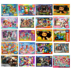 Пазл картонный для детей, лицензия АССОРТИ, УМНЫЕ ИГРЫ