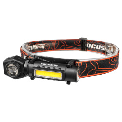 Фонарь налобный FOCUSray 1317 акку 14500 1200 мАН диод XPE  + диод СОВ 1/60/240, шт