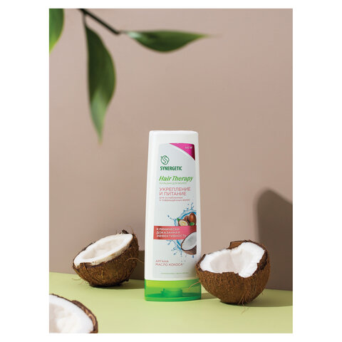 Бальзам для волос 360 мл SYNERGETIC HAIR THERAPY "Укрепление и питание", натуральный, 701420