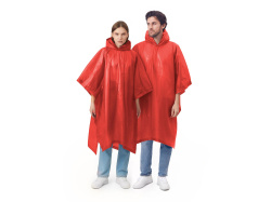 Пончо «Hawaii» c чехлом унисекс, Цвет красный