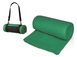 Плед «Нежность» с ремешком на плечо, Цвет зеленый