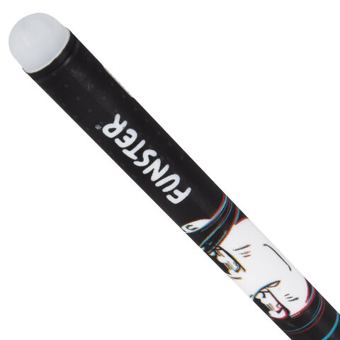 Ручка стираемая гелевая с принтом FUNSTER (ФАНСТЕР) "MANGA ANIME", СИНЯЯ, корпус ассорти, игольчатый наконечник 0,5 мм, линия 0,35 мм 144413