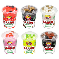 Слайм с фигурками, вкусняшки, 200 г, АССОРТИ 6 видов, JOLLY JOT, 666668