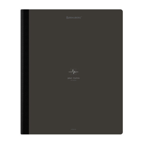 Тетрадь А5 96 л. BRAUBERG, на сшивке с корешком, клетка, обложка картон, "Ритм", 405289