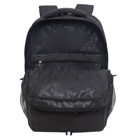 Рюкзак GRIZZLY школьный, анатомическая спинка, 2 отделения, для мальчиков, "BLACK STRIPES", 42х31х22 см, RU-532-1/2