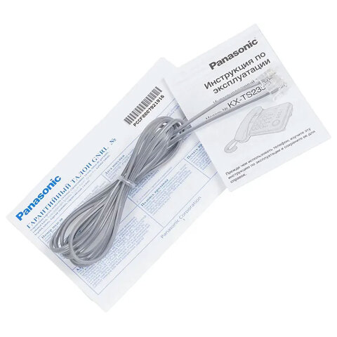 Телефон PANASONIC KX-TS2352RUB, черный, память 3 номера, повторный набор, тональный / импульсный режим, индикатор вызова