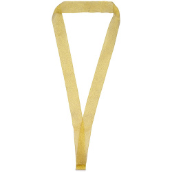 Лента для медали с пряжкой Ribbon, золотистая, 42х2,5 см