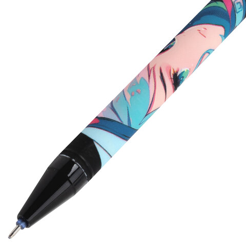 Ручка стираемая гелевая с принтом FUNSTER (ФАНСТЕР) "ANIME", СИНЯЯ, корпус ассорти, игольчатый наконечник 0,5 мм, линия 0,35 мм, 144412