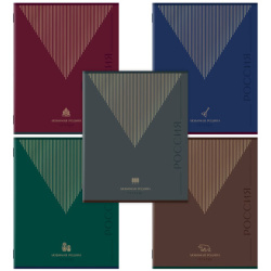 Тетрадь А5, 48 л., STAFF, скоба, линия, офсет №2 ЭКОНОМ, обложка картон, ТЕМНАЯ, 405629