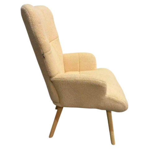 Кресло BRABIX Soft LC-305, фактурная ткань букле (экомех), кремовое, 533146