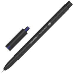 Ручка шариковая масляная BRAUBERG "BLACK PEN", СИНЯЯ, игольчатый узел 0,7 мм, линия письма 0,35 мм, 144325