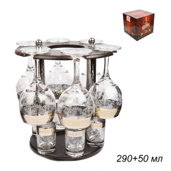 БАР набор для напитков 12 предметов Барокко Искушение / B-IS-GN-411-22 /уп1/ 6 фужеров 290 мл +6 стопок 50 мл