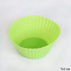 Форма для выпечки силиконовая для кексов 7х3 см / GF-627 /уп 10/2000/ зеленая