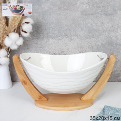 Салатник Лодочка 29,5 см / KT040 /уп 12/ на подставке