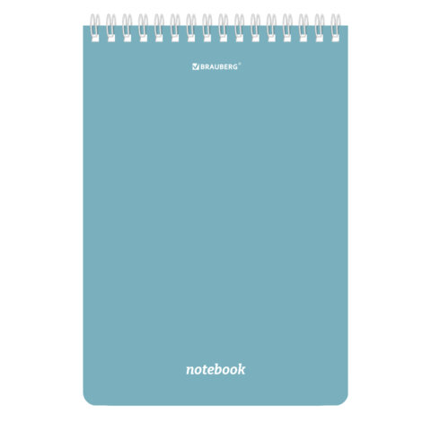 Блокнот А5 146х206мм, 80л, гребень, картон, клетка, BRAUBERG, КС МОРАНДИ, 118553