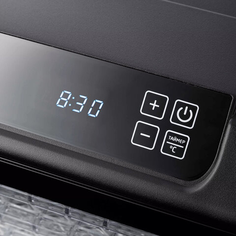 Сушилка для овощей KITFORT КТ-1905, 500 Вт, 12 поддонов, электронное управление, черная/серебристая