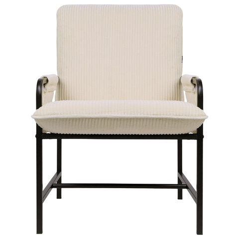 Кресло BRABIX "Gentle LC-300", ЛОФТ, пружинный блок, ткань велсофт (плюш), молочное, 533144