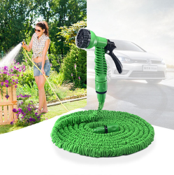 Шланг поливочный Xhose (Икс-Хоз) 45 метров саморастягивающийся с пульверизатором Зеленый
