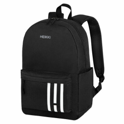 Рюкзак HEIKKI ENERGETIC (ХЕЙКИ) универсальный, эргономичный, "Strips", черный, 43х30х16 см, 273860