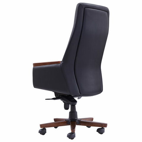 Кресло HAWASAN ''Desire EX-771'', мультиблок, дерево, натуральная кожа, черное, 532935