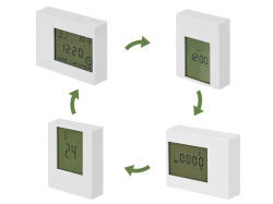Настольные электронные мультифункциональные часы «Rotatio», Цвет белый