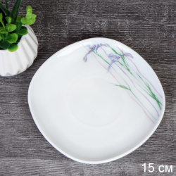 Блюдце квадратная форма / GRAY-FXB220/FBD220-6A (6530) ШТУЧНО /уп 48/ Ирисы