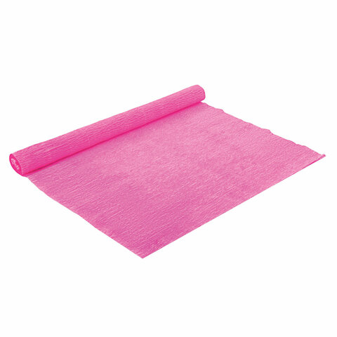 Бумага гофрированная/креповая, 32 г/м2, 50х250 см, розовая, в рулоне, BRAUBERG, 126532