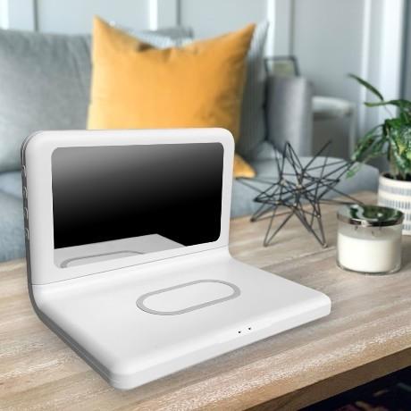 Часы-метеостанция Konner с функцией беспроводной зарядки, белый