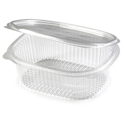 Одноразовый контейнер овальный 500 мл, С КРЫШКОЙ ЮП-РКС, КОМПЛЕКТ 360 шт., прозрачный ПЭТ, ЮПЛАСТ, ЮУПМ6131