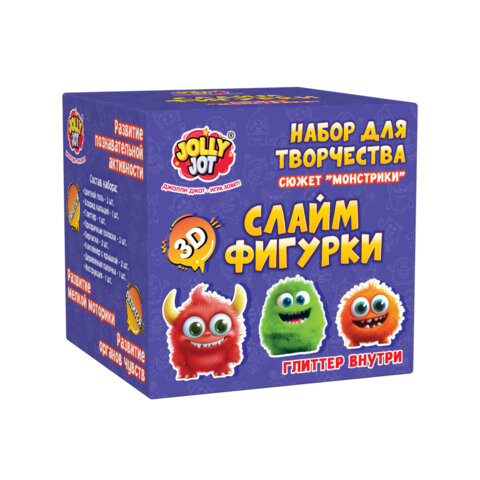 Слайм 3D, набор для создания 3D-слайм-фигурок, АССОРТИ, 2 вида, JOLLY JOT (ДЖОЛЛИ ДЖОТ), 665982