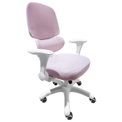 Кресло детское с поясничной поддержкой BRABIX KIDS "MG-225", сетка/ткань TW, розовое, 533316
