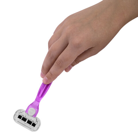 Бритвенный станок многоразовый женский, 5 лезвий, 12 кассет, плавающая головка, X-ONE, 700021