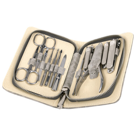 Премиальный набор для маникюра и педикюра 12 в 1 в пенале, PREMIUM, Monte Vita, 609495