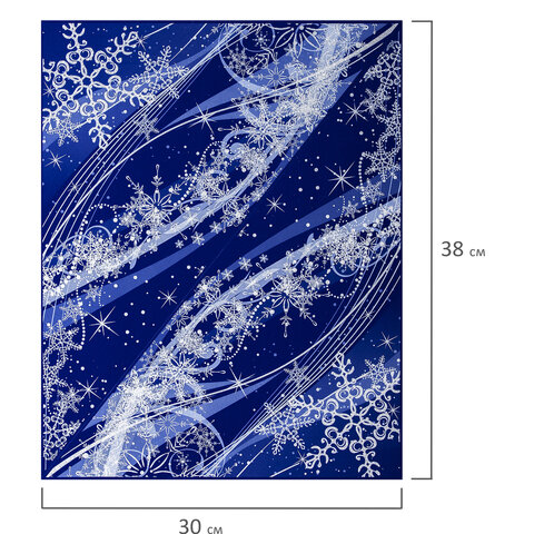 Украшение для окон и стекла ЗОЛОТАЯ СКАЗКА "Зимние узоры 4", 30х38 см, ПВХ, 591246