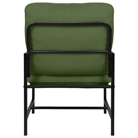 Кресло BRABIX "Gentle LC-300", ЛОФТ, пружинный блок, ткань велсофт (плюш), оливковое, 533145