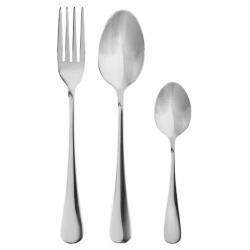 Набор столовых приборов STANDARD 18 шт., 6 персон серебристый нержавеющая сталь, гофрокартон, DASWERK, 881141, 609074