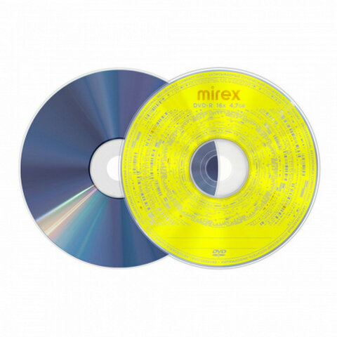 Диск DVD-R MIREX, 4,7 Гб, 16x, бумажный конверт, 1 штука, UL130003A1C