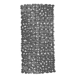 Коврик для ванны противоскользящий 70х36 см, "Галька", темно-серый, ПВХ, присоски, PRIMILA (ПРИМИЛА),700379