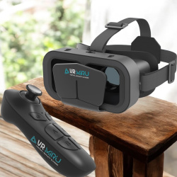НАБОР 2в1 / Очки виртуальной реальности VMR800 Mega Quest для смартфона 4-7"+ Контроллер для очков виртуальной реальности VMJ5000