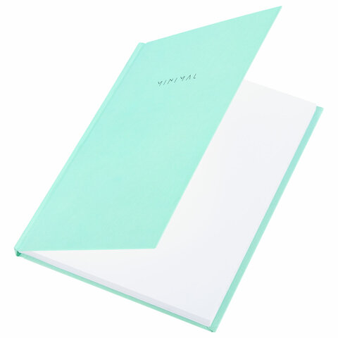 Блокнот МАЛЫЙ ФОРМАТ 110х147 мм, А6, 80 л., твердый, клетка, BRAUBERG "Minimal", мятный, 116451