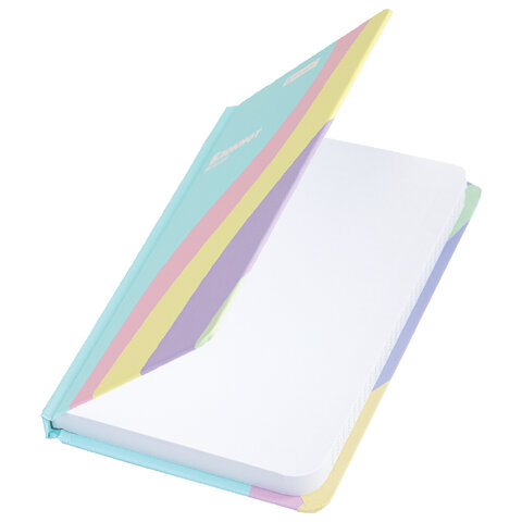 Блокнот с резинкой в клетку 96 л., МАЛЫЙ ФОРМАТ А6, 109х148 мм, BRAUBERG, кросс-серия "PASTEL", 117019