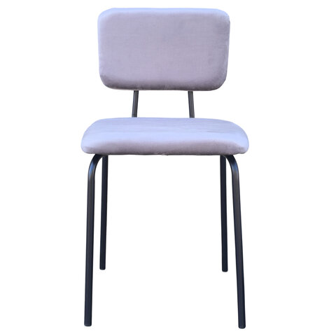 Стулья BRABIX "Dream CF-090", КОМПЛЕКТ 4 шт., черный каркас, ткань серая, 533252