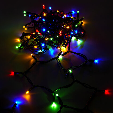 Электрогирлянда-нить уличная "Heavy Rain" 10 м, 100 LED, мультицветная, 220 V, ЗОЛОТАЯ СКАЗКА, 591297