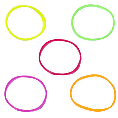 Резинки для волос НАБОР 250 шт., силиконовые, средние, разные цвета, MONTE VITA (МОНТЕ ВИТА), 457065