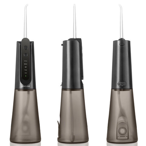 Ирригатор для полости рта REVYLINE RL 670, емкость резервуара 0,27 л, 2 насадки, черный, 9102